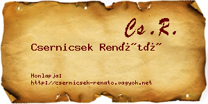 Csernicsek Renátó névjegykártya